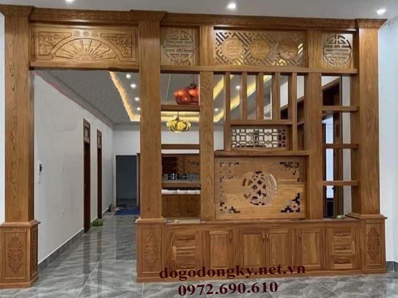 Vách gỗ ngăn phòng